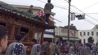 鹿沼秋祭り'16 屋台引き回し 朝日町 今宮神社へ