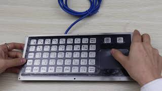 Customized industrial keyboard with touchpad