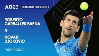Roberto Carballes Baena v Novak Djokovic Extended Highlights | Australian Open 2023 First Round