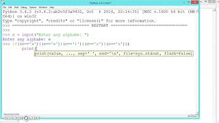 013 Learn python and ruby programming :- Program to find vowel