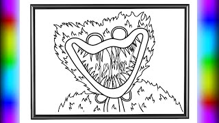 Scary Huggy Wuggy Coloring Pages / Huggy Wuggy Head Coloring / if found - Dead of Night NCS