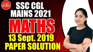 Paper solution for CGL Mains 13 Sept. 2019