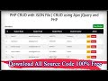 PHP CRUD with JSON File || CRUD using Ajax jQuery and PHP