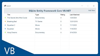 VB.NET - Update SQLite database using Entity Framework Core