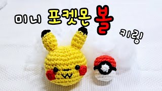 세상에이런일이 방송출연/포켓몬볼/포켓몬볼키링/뜨개 키링/코바늘키링/crochet Pikachu/Pokémon Bowl