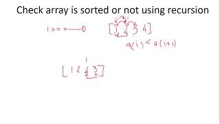 Program to check if an array is sorted or not using Recursive method || Recursion || CodeQuestion