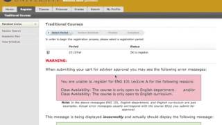 Class Registration Using Self Service