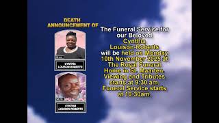 Cynthia Louison-Roberts ~ Short Obituary