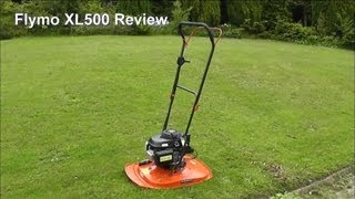 Flymo XL500 Petrol/Gasoline Hover Mower Review. Honda Engine.