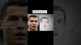 Cristiano Ronaldo's Artwork: How To Draw Ronaldo 😂🤯 #shorts