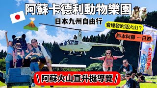 日本九州攻略 🇯🇵 熊本 阿蘇火山直升機導覽🚁阿蘇卡德利動物園 阿蘇火山 直升機 熊本一日遊 阿蘇 日本自駕Kumamoto 狗狗猩猩大冒險 Aso-shi 自由行｜TheMrsZoey柔伊太太