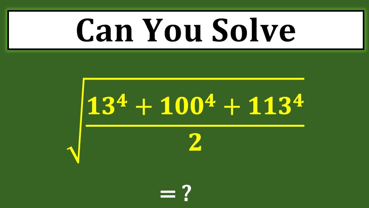 A Nice Square Root Algebra Problem Math Olympiad Youtube