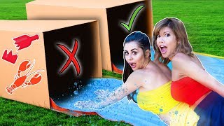 DON'T Water Slide Into the Wrong Mystery Box with Azzyland!