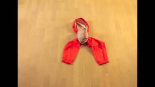 Packing the Helly Hansen Loke jacket in its own pocket