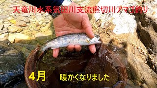 天竜川水系気田川支流熊切川アマゴ釣り4月