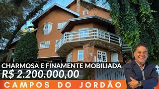 🍁 CASA FINAMENTE MOBILIADA EM CONDOMINIO ARBORIZADO EM CAMPOS DO JORDÃO