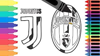 How to Draw Juventus FC Badge - Drawing the Juventus Logo - Coloring Pages for kids | Tanimated Toys