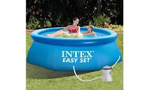 Intex 8 ft x 30 Inch Easy Set Above Ground Inflatable Swimming Pool \u0026 Filter Pump Set