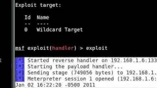 Backtrack Windows 7 DNS Java attack Method Part 3
