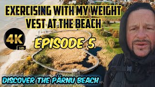 [4K HD] Exercising with my weight vest at the beach | Episode 5 #winterbeach #weightloss #carnivore