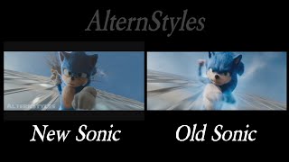 Sonic the Hedgehog Trailer 1# NEW vs OLD REDESIGN - COMPARATION I AlternMV