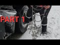 How to install tire chains on a semi truck. Vail Transport Towing! Vail Colorado. SUBSCRIBE!