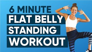 6 Min Flat Belly Standing Abs Workout (GET AB LINES + RIPPED ABS)