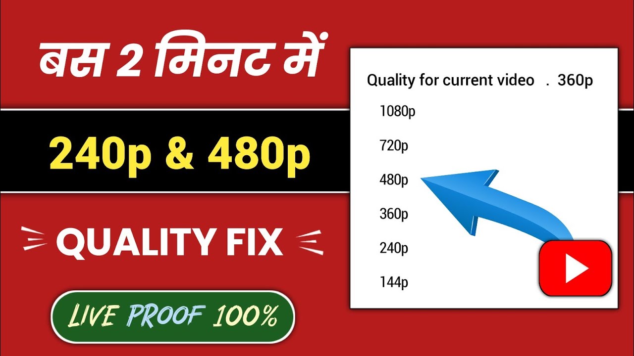 How To Fix MISSING Video Quality 240p & 480p | 240p & 480p Not Showing ...