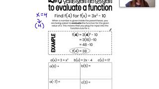 3 6 Evaluating with Function Notation
