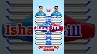 Ishan Kishan vs Shubman Gill | ODI Batting Comparison | #ishankishan #shubmangill #shorts