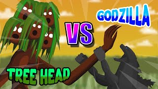 Godzilla vs Tree Head | Godzilla vs Trevor Giants | Kaiju Animation