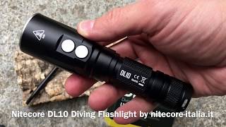 Nitecore flashlight DL10 Diving Light - 1800 lumens e 223 metri - Torcia Led da Sub