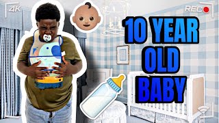 TREATING OUR 10 YEAR OLD SON LIKE A BABY TO GET HIS REACTION #family#prank