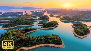 Amazing Islands and Oceans Aerial Views 4k with Relaxation Music