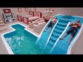 Hard Work to Build Underground House with Private Underground Living King Room and Swimming Pool