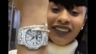 Rapper Cardi B Shows Off Her New $100k Watch and Explains the Purchase