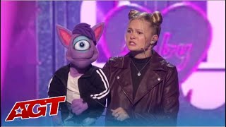 Darci Lynne, 15, Is BACK On America's Got Talent Indroduces Her NEW Puppet Friend Who Can RAP!