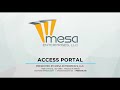 MESA Access Portal for Central Hub and Resource Link