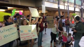 Protesters at Honolulu Airport