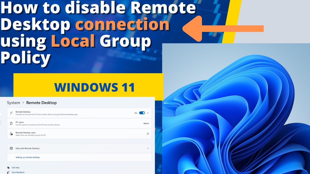 How To Disable Remote Desktop Connection Using Local Group Policy In ...