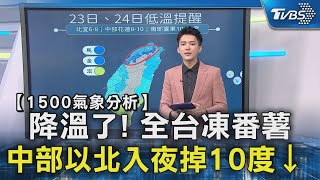 【1500氣象分析】降溫了! 全台凍番薯 中部以北入夜掉10度↓｜TVBS新聞 @TVBSNEWS02