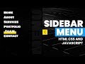 Sidebar Navigation Menu | html CSS and Javascript