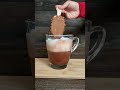 chocolate milk foam with magnum almond. shorts hotchocolate magnum