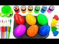 Satisfying Video Rainbow Mixing All Lollipop & Color EGGS From Rainbow Glitter Candy & Cutting ASMR