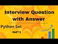 Python List Tuple Set Interview Questions 🔥 | Python Data Structure Coding Questions #tutorial
