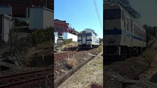 【キハ47】駅前の【小さな踏切】を通過します。#shorts #JR #train