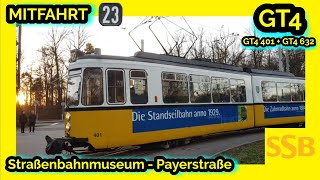 Mitfahrt | Oldtimerlinie 23 Straßenbahnmuseum - Payerstraße (Straßenbahn Stuttgart)