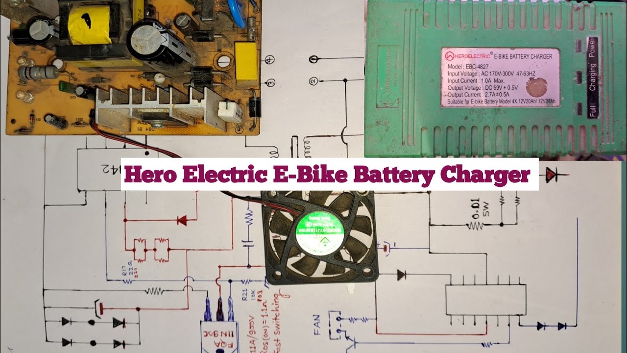 Electric E Bike Battery🔋Charger Repairing | R17 Value | Circuit Diagram ...