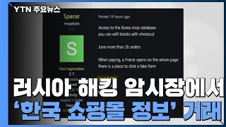 러시아 해킹 암시장 매물 된 韓 쇼핑몰 정보..."랜섬웨어 비상" / YTN