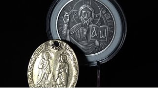 Low mintage silver Christ coin. Amazing Byzantine art you can hold!